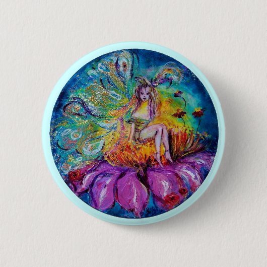 Badge Rond 5 Cm FLEURS EN Imaginaire DE NUIT (Devant)