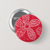 Badge Rond 5 Cm Fleurs et Coeurs (Devant & derrière)