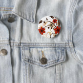 Badge Rond 5 Cm Fleurs fascinantes (En situation)