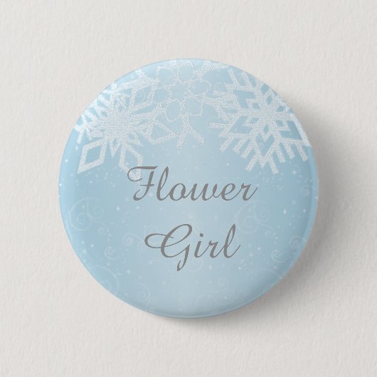 Badge Rond 5 Cm Fleurs Filles d'hiver Snowflakes (Devant)