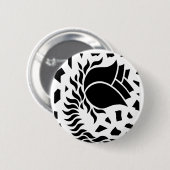 Badge Rond 5 Cm Fleurs géométriques (Devant & derrière)