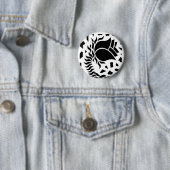 Badge Rond 5 Cm Fleurs géométriques (En situation)