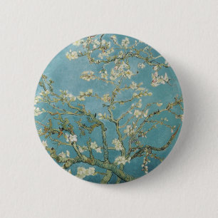 Badge Rond 5 Cm Fleurs Gogh Branches Fleurs d'Amandier Nature