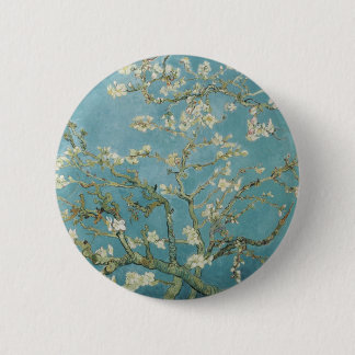Badge Rond 5 Cm Fleurs Gogh Branches Fleurs d'Amandier Nature
