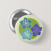 Badge Rond 5 Cm Fleurs hawaïennes 1 (Devant & derrière)