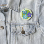 Badge Rond 5 Cm Fleurs hawaïennes 1 (En situation)