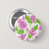 Badge Rond 5 Cm Fleurs lilas rose aquarelle (Devant & derrière)
