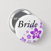 Badge Rond 5 Cm fleurs pourpres (Devant & derrière)