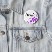 Badge Rond 5 Cm fleurs pourpres (En situation)