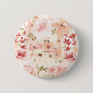 Badge Rond 5 Cm Fleurs printanières en fleurs