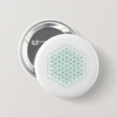 Badge Rond 5 Cm Fleurs sacrées (Devant & derrière)
