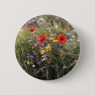 Badge Rond 5 Cm Fleurs sauvages