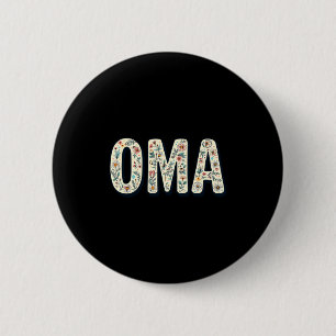 Badge Rond 5 Cm Fleurs sauvages oma floral fête des mères oma manc