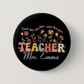 Badge Rond 5 Cm Fleurs Super personnalisées Enseignant Cadeau pers (Devant)