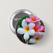 Badge Rond 5 Cm Fleurs tropicales (Devant & derrière)