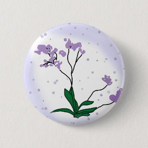 Badge Rond 5 Cm Fleurs violettes