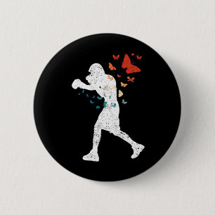 Badge Rond 5 Cm Float Comme Papillon Sting Bee Boxer Love Boxer S