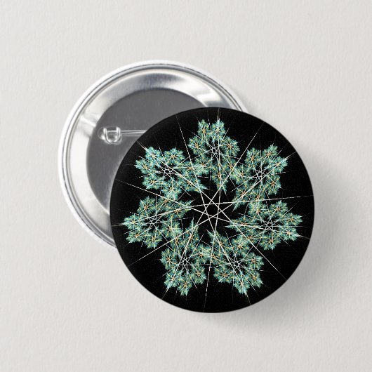 Badge Rond 5 Cm flocon de neige (Devant & derrière)