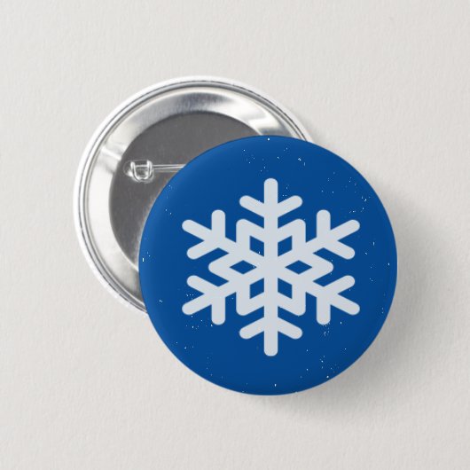 Badge Rond 5 Cm flocon de neige (Devant & derrière)