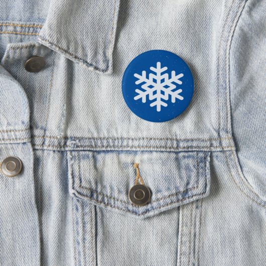 Badge Rond 5 Cm flocon de neige (En situation)
