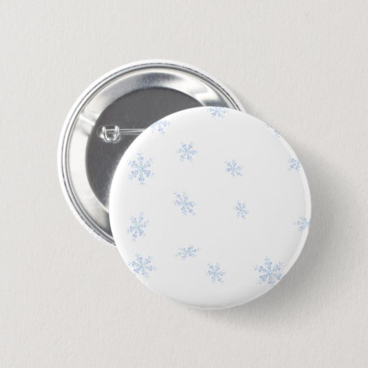 Badge Rond 5 Cm Flocon de neige (Devant & derrière)