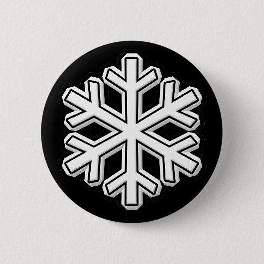 Badge Rond 5 Cm Flocon de neige (Devant)