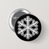 Badge Rond 5 Cm Flocon de neige (Devant & derrière)