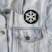 Badge Rond 5 Cm Flocon de neige (En situation)