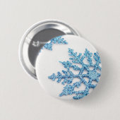 Badge Rond 5 Cm Flocon de neige (Devant & derrière)