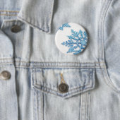 Badge Rond 5 Cm Flocon de neige (En situation)