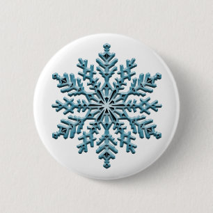 Badge Rond 5 Cm Flocon de neige