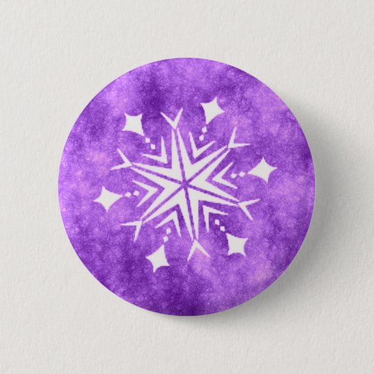 BADGE ROND 5 CM FLOCON DE NEIGE 3 (Devant)