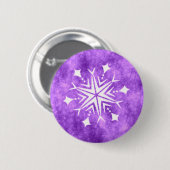 BADGE ROND 5 CM FLOCON DE NEIGE 3 (Devant & derrière)