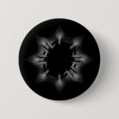 Badge Rond 5 Cm Flocon de neige à trou noir (Devant)