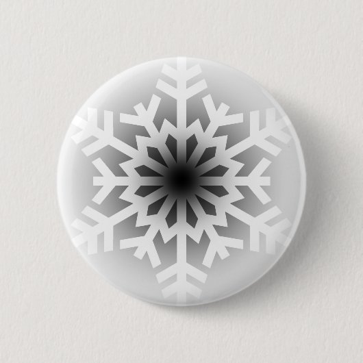 Badge Rond 5 Cm Flocon de neige blanc scintillant (Devant)