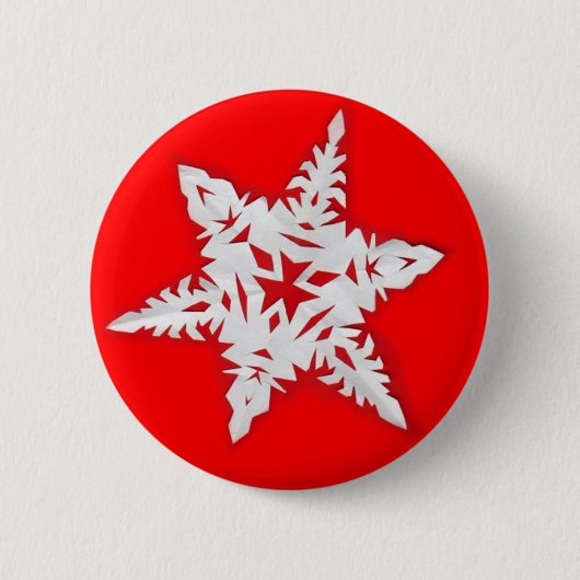 Badge Rond 5 Cm Flocon de neige de papier (Devant)