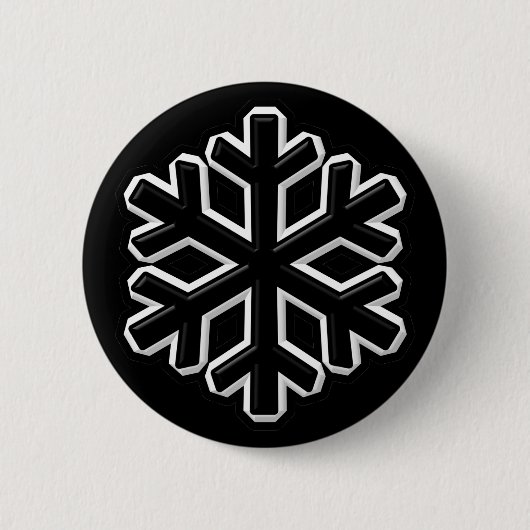 Badge Rond 5 Cm Flocon de neige en fer (Devant)