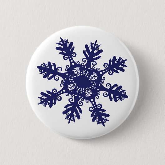 Badge Rond 5 Cm Flocon de neige II (Devant)