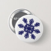 Badge Rond 5 Cm Flocon de neige II (Devant & derrière)
