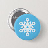 Badge Rond 5 Cm Flocon de neige mignon (Devant & derrière)