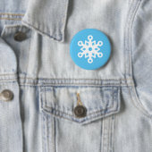 Badge Rond 5 Cm Flocon de neige mignon (En situation)