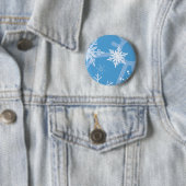 Badge Rond 5 Cm Flocons de neige (En situation)