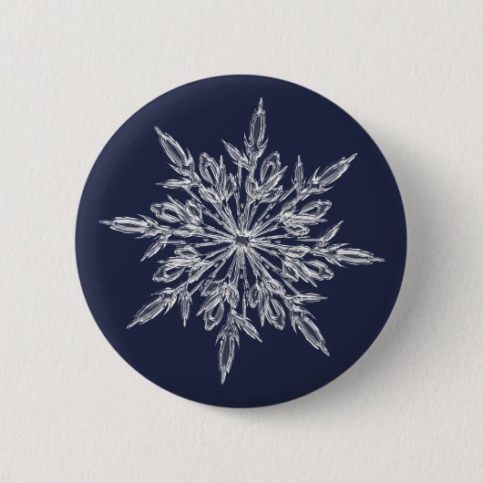 Badge Rond 5 Cm Flocons de neige : l'hiver vient (Devant)