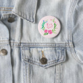 Badge Rond 5 Cm Floral (En situation)