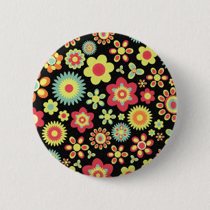 Badge Rond 5 Cm Floral 100113