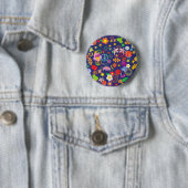 Badge Rond 5 Cm Floral boho (En situation)