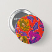 Badge Rond 5 Cm Floral décoratif (Devant & derrière)