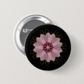 Badge Rond 5 Cm Floral rose Abstrait (Devant & derrière)