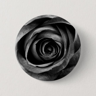 Badge Rond 5 Cm Floral Rose noir Vintage décoratif