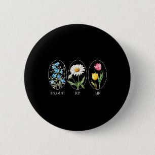 Badge Rond 5 Cm Floral subtil 8647 Trump Fleurs Oubliez-Moi Pas Da